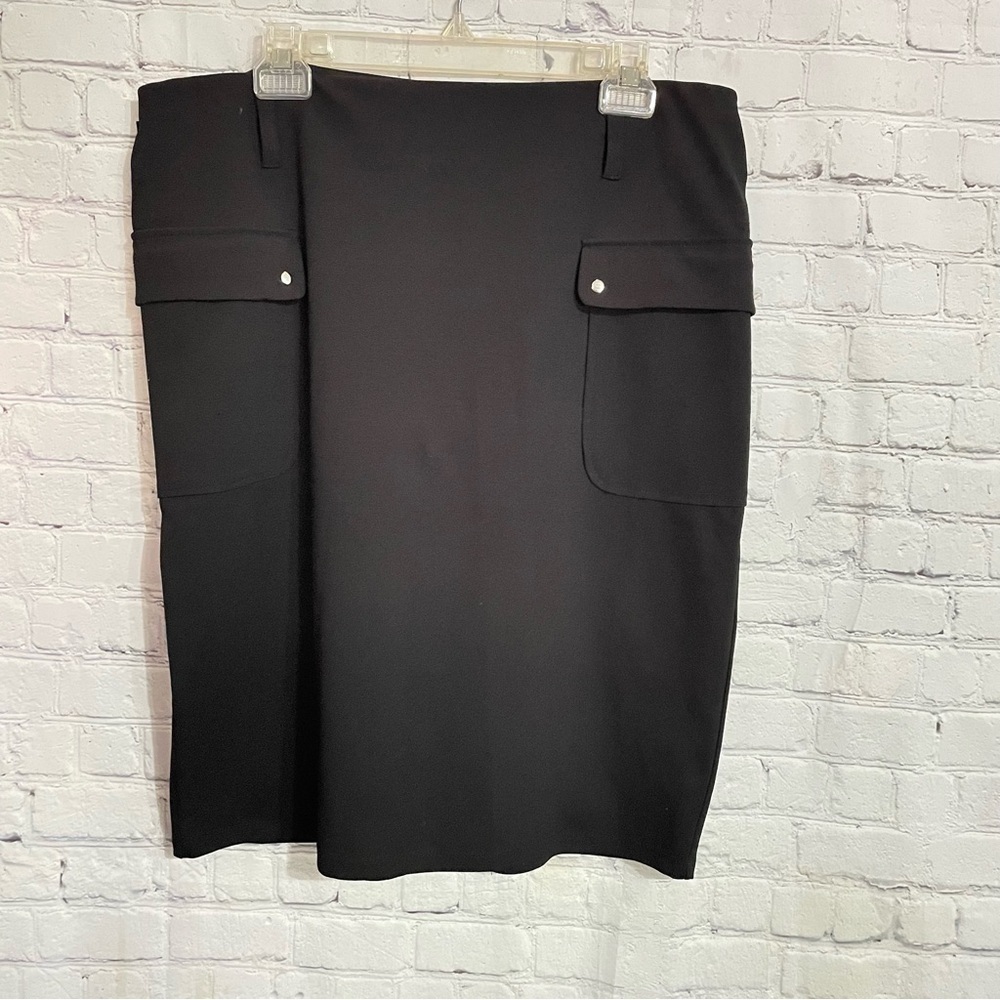 Black Causal BodyCon Basic Skirt Size Large